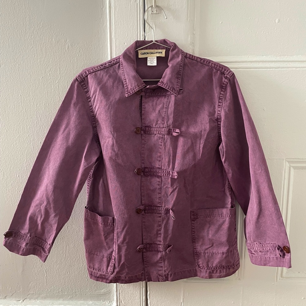 Caron Callahan Purple Utility Jacket Size S